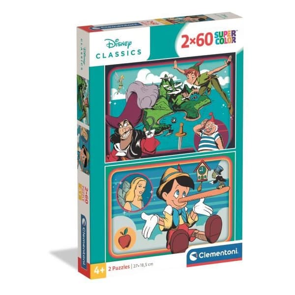 CLEMENTONI - 2x60 brikker - Disney Klassiker