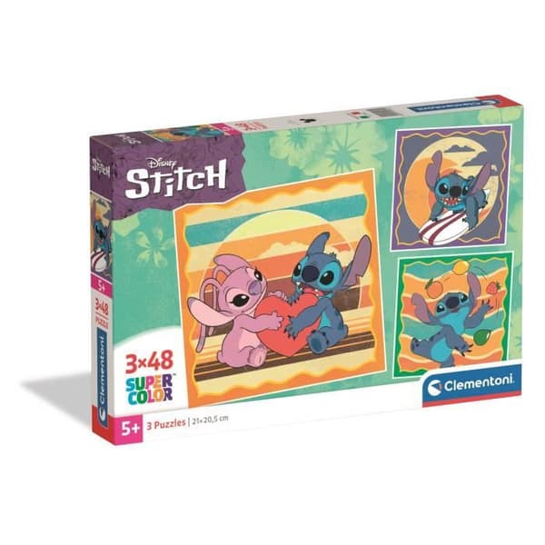 CLEMENTONI - 3x48 brikker - Stitch