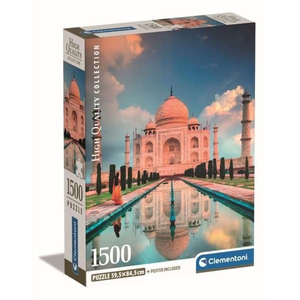 Clementoni - 1500p Taj Mahal - 59,2 x 84,3 cm - Med plakat