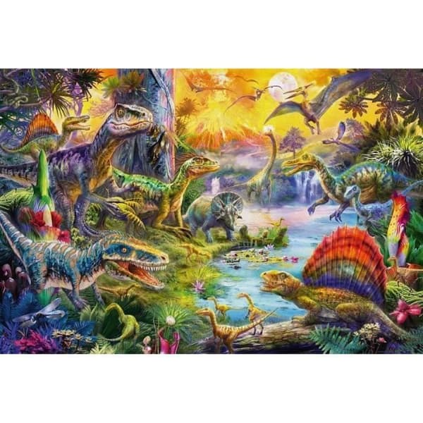 Dinosaurier - med tillägg (dinosauriefigurer) - 60 delar - SCHMIDT SPIELE