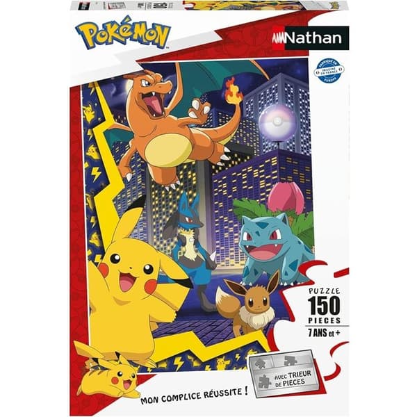 150-bitars pussel Pokémon City, Pokémon, För barn, från 7 år, Nathan, 086189