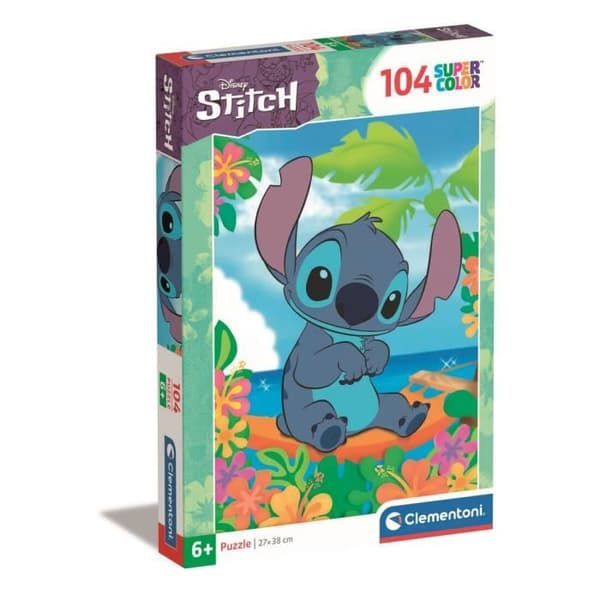 Puslespil - CLEMENTONI - Stitch - 104 brikker - Tegneserier og tegneserier - Børn