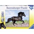 Miniatyrbillede 1 af 3: 200-brikkers XXL Sort Hingst Puslespil - Ravensburger - Landskab og Natur - Fra 8 år
