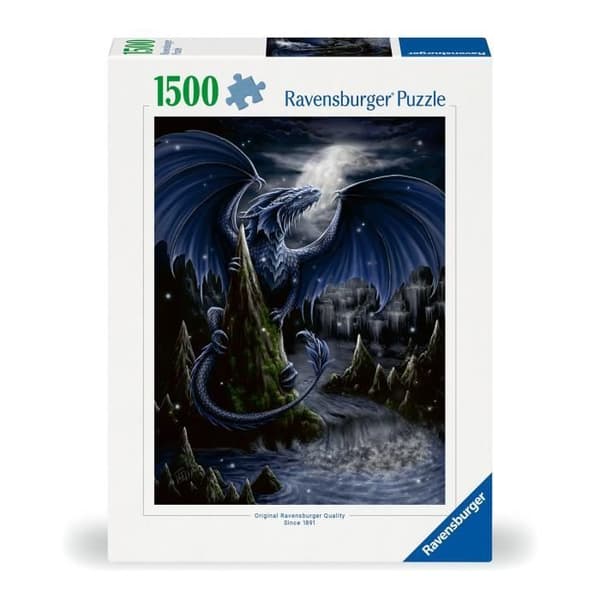 Ravensburger - Pussel 1500 bitar - Den blå draken - Vuxna och barn från 14 år - Högkvalitativt pussel 80x60cm -12000731