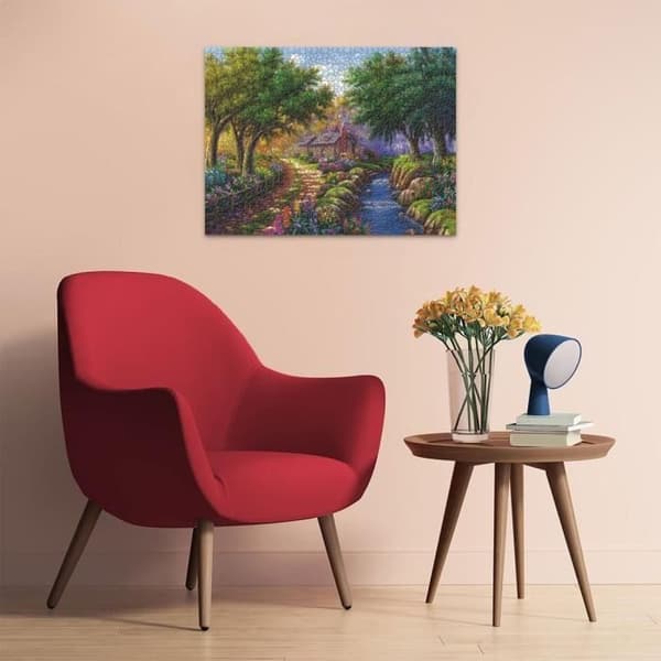 Ravensburger Palapeli 1500p - Talo joen varrella - Aikuiset ja lapset 14 vuodesta alkaen - Ensiluokkainen palapeli 80x60cm - 12000735