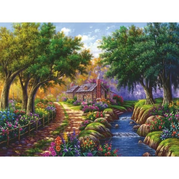 Ravensburger Palapeli 1500p - Talo joen varrella - Aikuiset ja lapset 14 vuodesta alkaen - Ensiluokkainen palapeli 80x60cm - 12000735