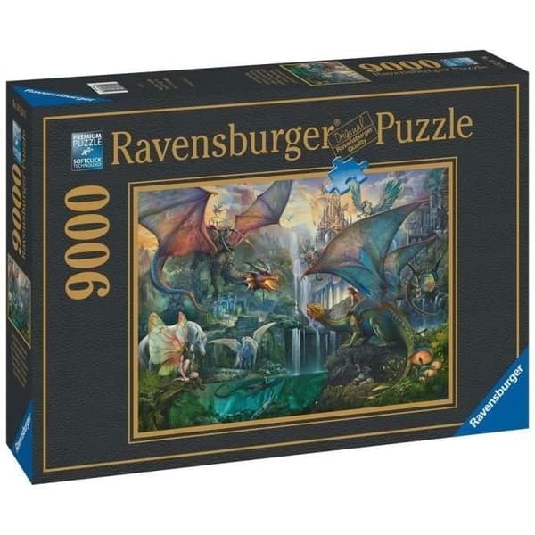9000 palan palapeli Lohikäärmeiden taianomainen metsä, Fantasia, Aikuisille, 16721, Ravensburger