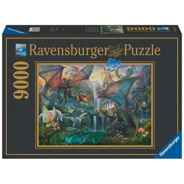 9000 palan palapeli Lohikäärmeiden taianomainen metsä, Fantasia, Aikuisille, 16721, Ravensburger