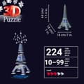 Pikkukuva 5 / 6: Ravensburger-Palapeli 3D Eiffel-torni fosforoiva 50 vuotta-10-vuotiaasta alkaen-216 numeroitua palaa, koottavissa ilman liimaa-Lisävarusteet sisältyvä