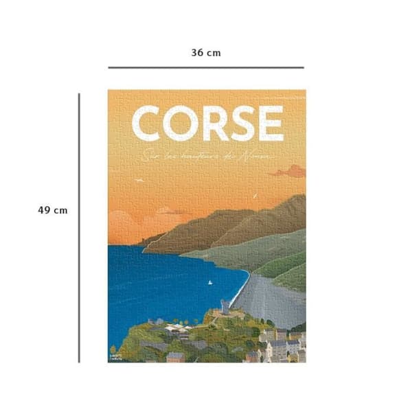 500-bitars pussel, Korsikaposter/Louis l'Affiche, 10 år gammal, Nostalgia Collection, 87826, Nathan
