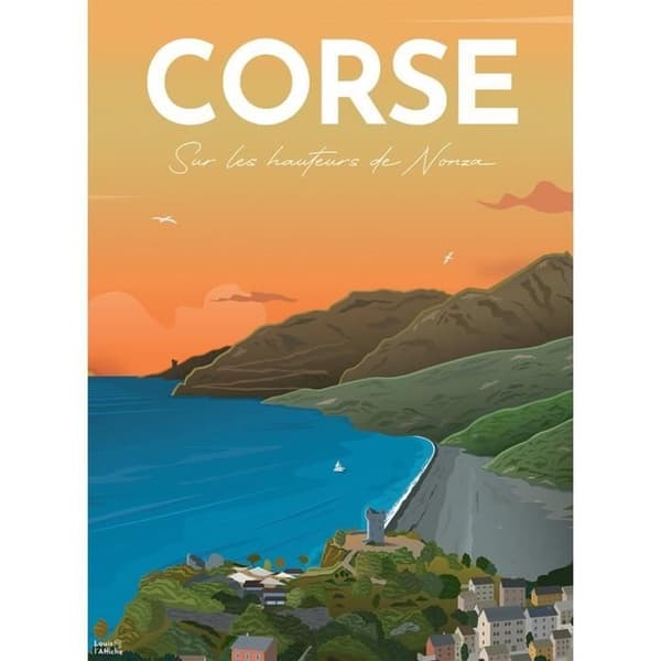 500-bitars pussel, Korsikaposter/Louis l'Affiche, 10 år gammal, Nostalgia Collection, 87826, Nathan
