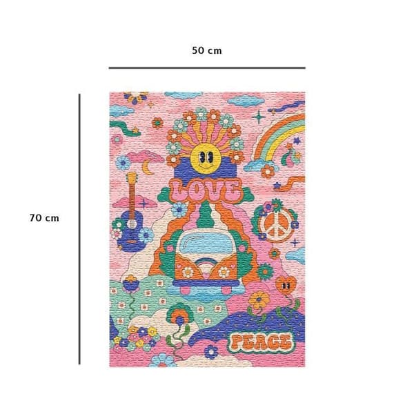 1000 bitars pussel i hippiestil / Cha Cha Pop, åldrar 14, premiumpussel, konstnärskollektion, 12001443, Nathan