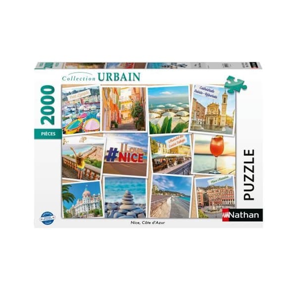 Palapeli 2000 palaa Nizza, Ranskan Riviera, Aikuiset ja lapset 14-vuotiaista alkaen, Urban Collection, Ranska, 12001613, Nathan