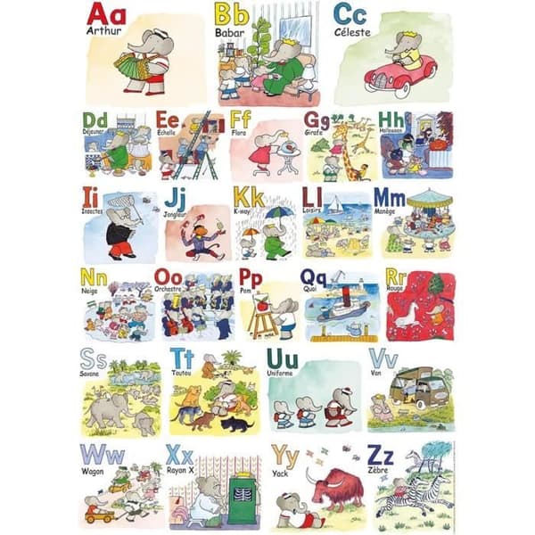 1000-bitars pussel Babars ABC - Vuxna och barn från 12 år - My Heroes Collection - 87364 - Nathan
