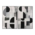 Miniatyrbild 1 av 4: Tavla Home ESPRIT Vit Svart Modern 80 x 3,5 x 120 cm (2 antal)