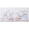 Miniatyrbild 1 av 4: Tavla Home ESPRIT Blå Grå Shabby Chic Hortensia 60 x 3 x 60 cm (2 antal)
