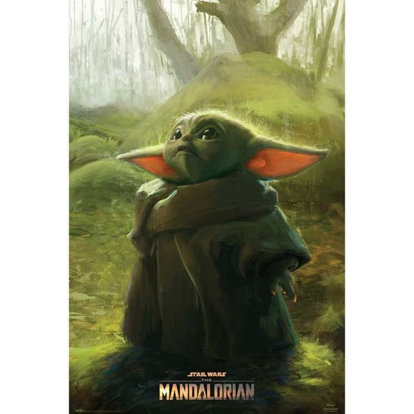 Affisch - Star Wars - The Mandalorian - The Child - 61x91,5 cm - Väggdekoration - Grön