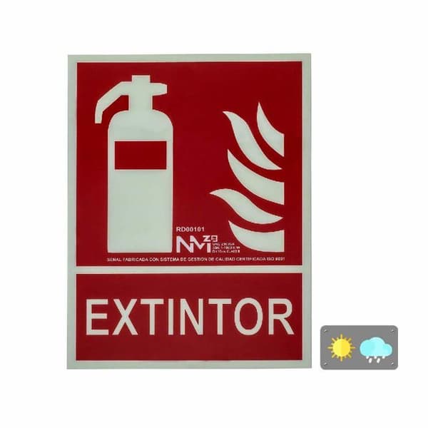 Affisch - Normaluz poster - A00401 - Brandsläckare signal 21 x 30 cm klass A PVC 1 mm godkänd släckning av hög kvalitet