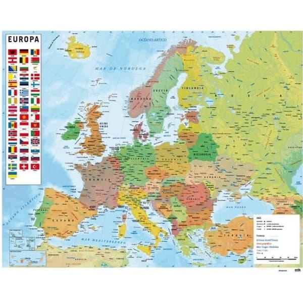 Mapa De Europa Miniaffisch