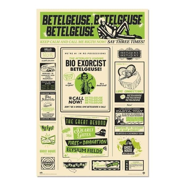 BEETLEJUICE - JOURNAL - AFFISCH 61 X 91CM GRUPO ERIK GPE5886