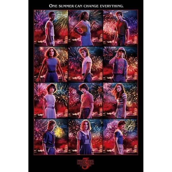 Poster Stranger Things Säsong 3 - Karaktärsmontage multicolor- USED