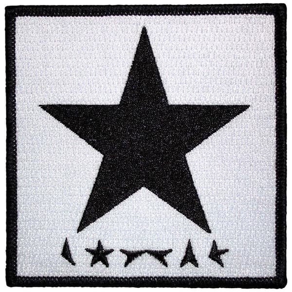 David Bowie Standard Patch: Blackstar On White