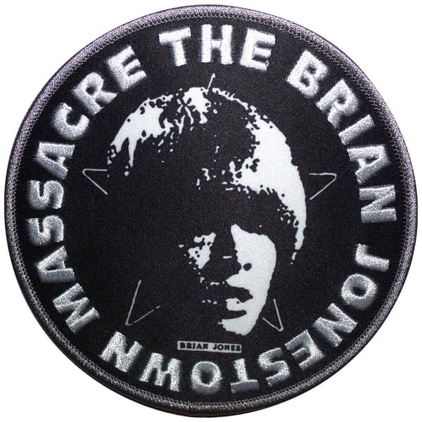 The Brian Jonestown Massacre Standard Patch: Circle Face Black (Black)