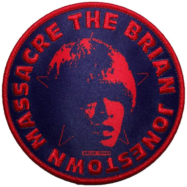 The Brian Jonestown Massacre Standard Patch: Circle Face Navy Blue (Navy Blue)