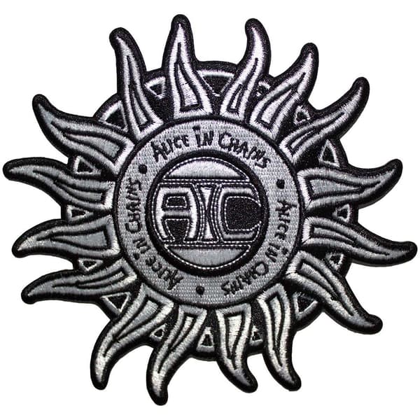 Alice In Chains Standard Patch: Sun Logo B&W