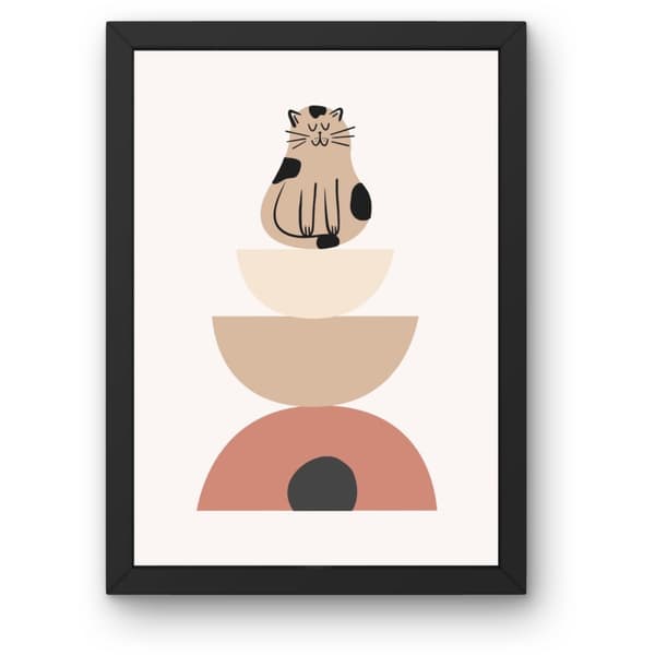 Abstrakt Katt Poster – Modern Väggkonst i Hög Kvalitet | Fotopapper 30×40 / 50×70 cm | Djurtavla & Inredning