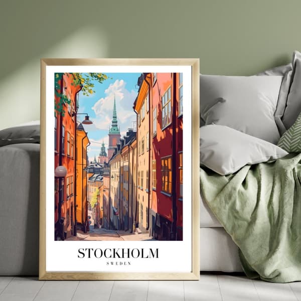 Affisch – Stockholm, Sverige | Skandinavisk Skönhet & Stadsvy