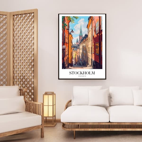 Affisch – Stockholm, Sverige | Skandinavisk Skönhet & Stadsvy 50x70 cm