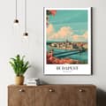 Miniatyrbild 6 av 6: Affisch – Budapest, Ungern | Klassisk Elegans & Stadssiluett