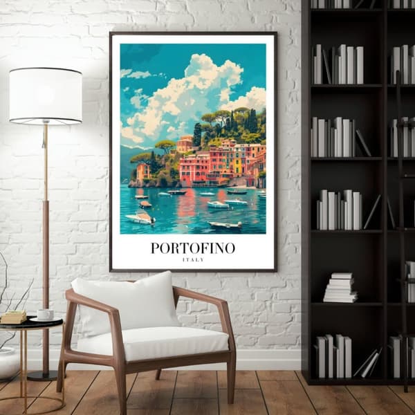 Affisch – Portofino, Italien | Medelhavsidyll & Färgstark Charm