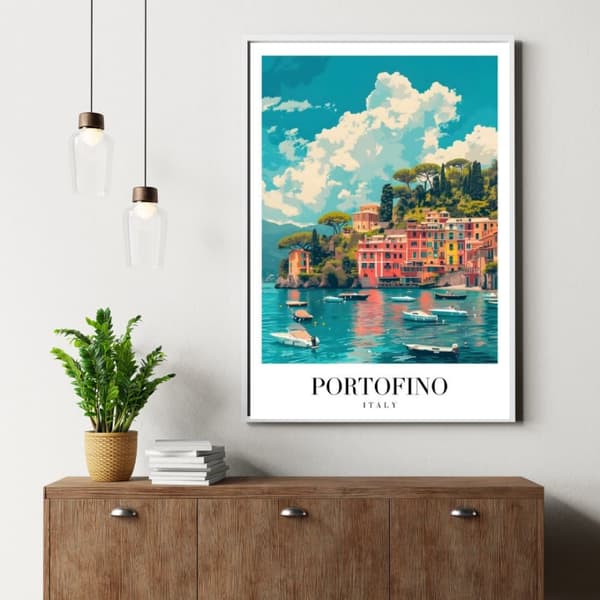 Affisch – Portofino, Italien | Medelhavsidyll & Färgstark Charm
