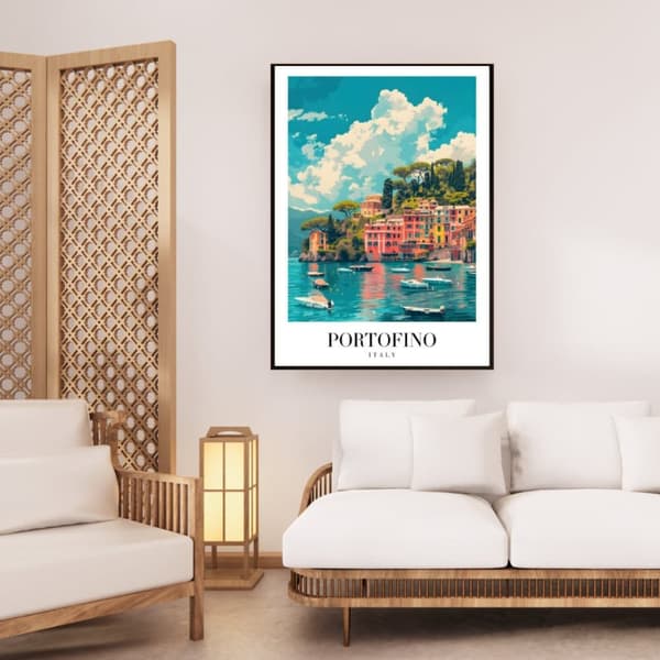 Affisch – Portofino, Italien | Medelhavsidyll & Färgstark Charm