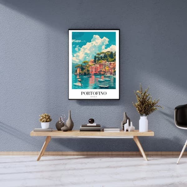Affisch – Portofino, Italien | Medelhavsidyll & Färgstark Charm