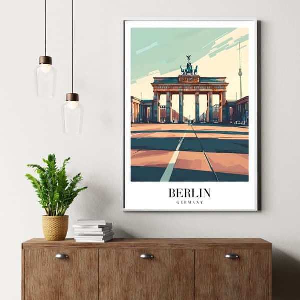 Affisch – Berlin, Tyskland | Urban Stil & Historisk Karaktär
