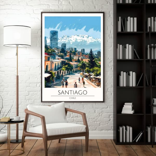 Santiago Chile Affisch – Poster –