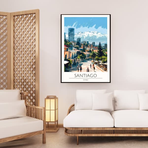 Santiago Chile Affisch – Poster –
