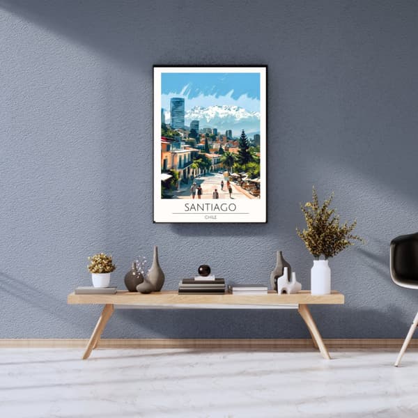 Santiago Chile Affisch – Poster –