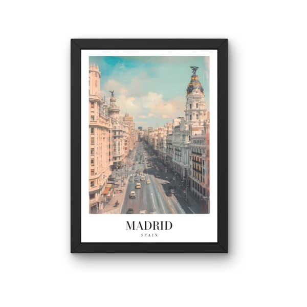 Madrid Spanien Affisch