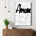 Miniatyrbillede 3 af 6: Amore Svartvit Affisch | Poster  | Typografisk Väggkonst på Högkvalitativt Fotopapper 260g