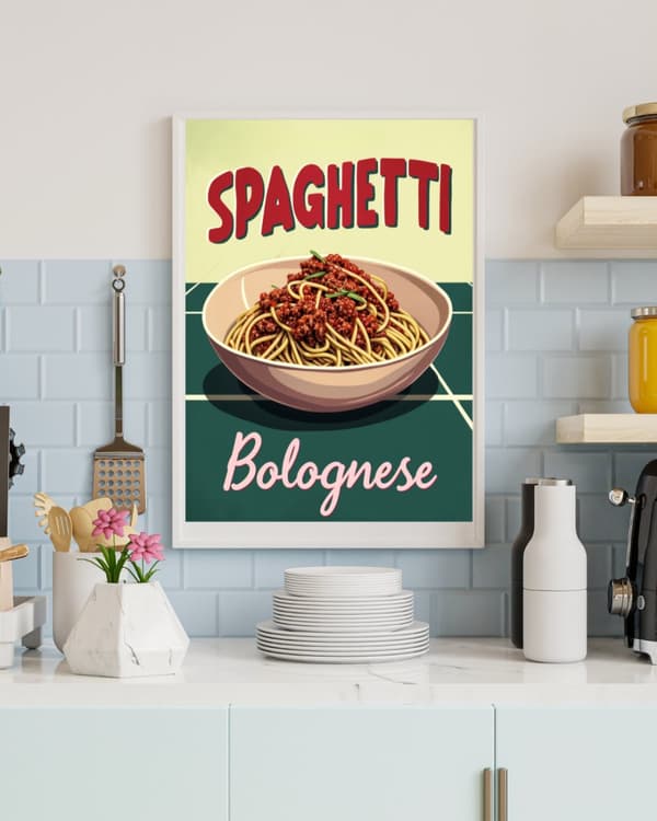 Spaghetti Affisch – Matposter – Stilren Kökskonst Storlek 30x40 cm