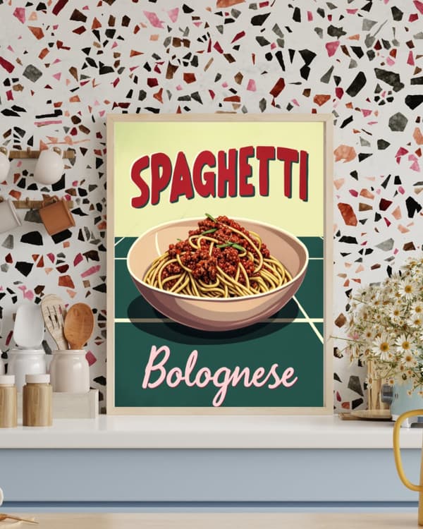 Spaghetti Affisch – Matposter – Stilren Kökskonst