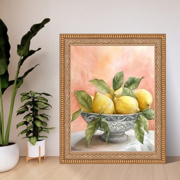 Lemon Affisch – Frukt Poster – Färgstark Väggkonst