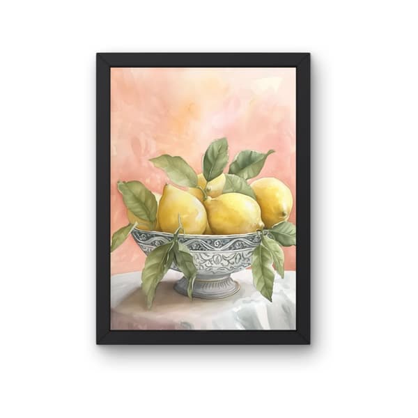 Lemon Affisch – Frukt Poster – Färgstark Väggkonst