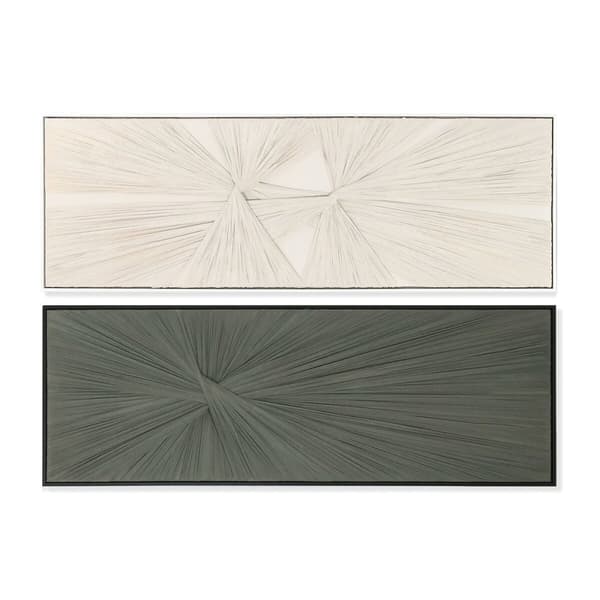 Maleri Home ESPRIT Grønn Beige Moderne 153 x 4,5 x 53 cm (2 enheter)