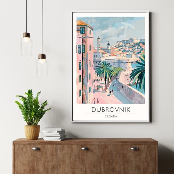 Dubrovnik, Kroatien Affisch Storlek 50×70 cm