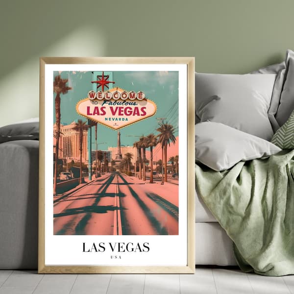 Los Vegas USA – Den ultimata upplevelsen av glamour och äventyr Storlek 30×40 cm
